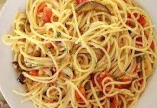 Спагетти с баклажанами