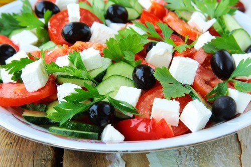 Греческий салат заправка с соусом фото