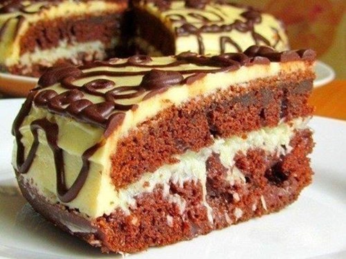 Торт «Шоколадно-кокосовый» фото