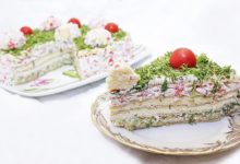 Торт - салат с крабовыми палочками