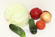 Салат из огурцов и капусты на зиму